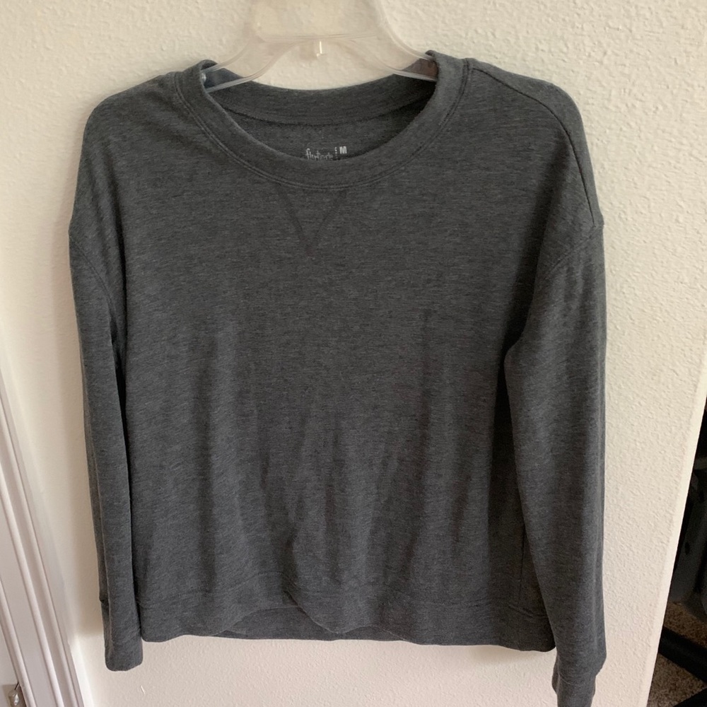 Grey sweatshirt top